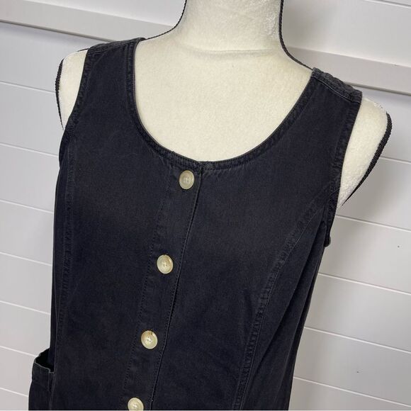 Style & Co Black Button-Down Sleeveless Dress Size 10P Petite - Picture 4 of 14